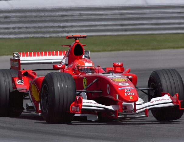 Ferrari F1 car turning